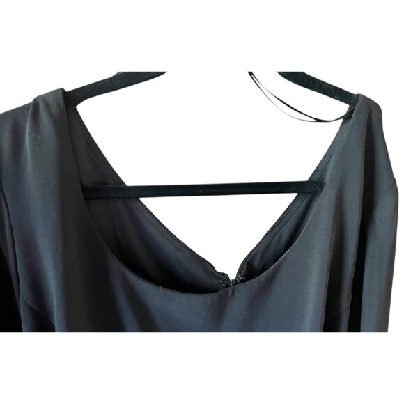 Alex Evenings Blk Dress 3/4 Sleeves Sequins Lace patassimenterie Women's Size 18 - Picture 7 of 16